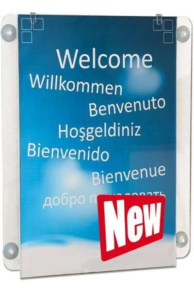 Window ramme med sugekop dobbeltsidet horisontal - A4