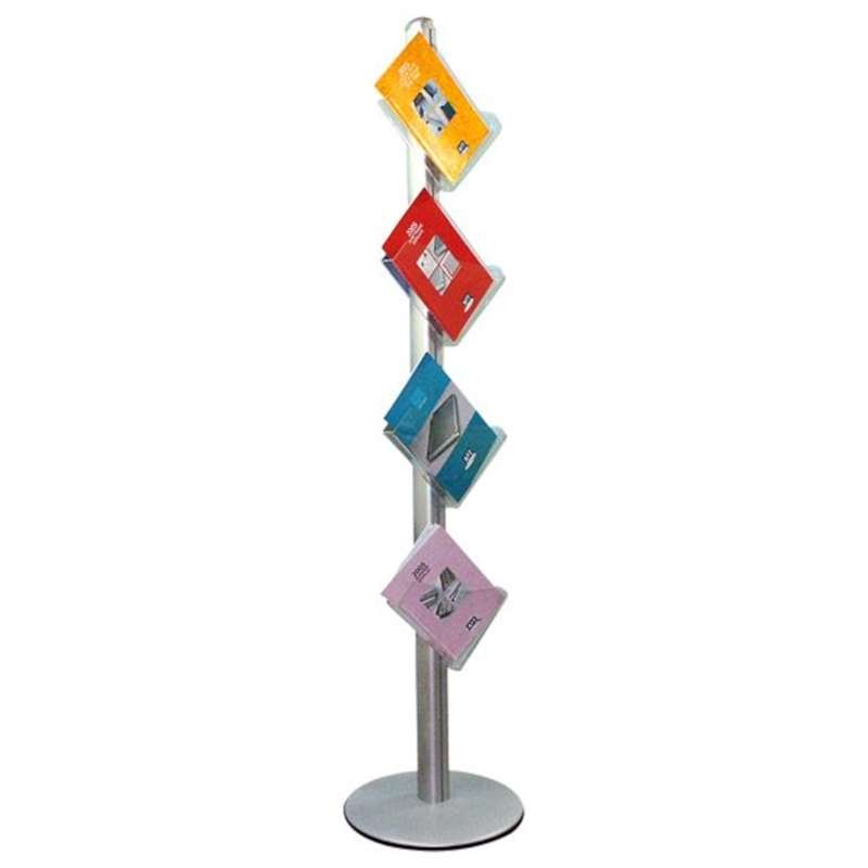 Multistander brochureholder, enkeltsidet - 4xA4 - 21x29.7 cm