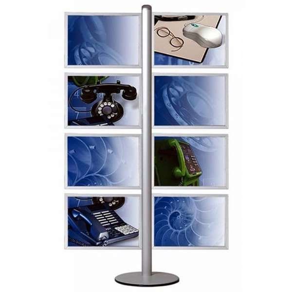 Multi Stander 14 - Dobbeltsidet med 8xA3 Slide-in Horisontal