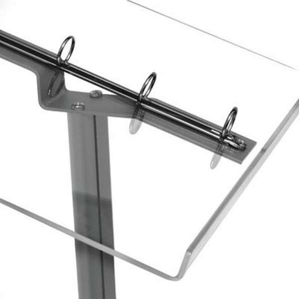 Flick Menu stander horisontal - A4 Bladrestativ - 21x29.7 cm - sølv