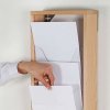 Wooden Brochureholder Wall. Natural wood. 5xA4 #4
