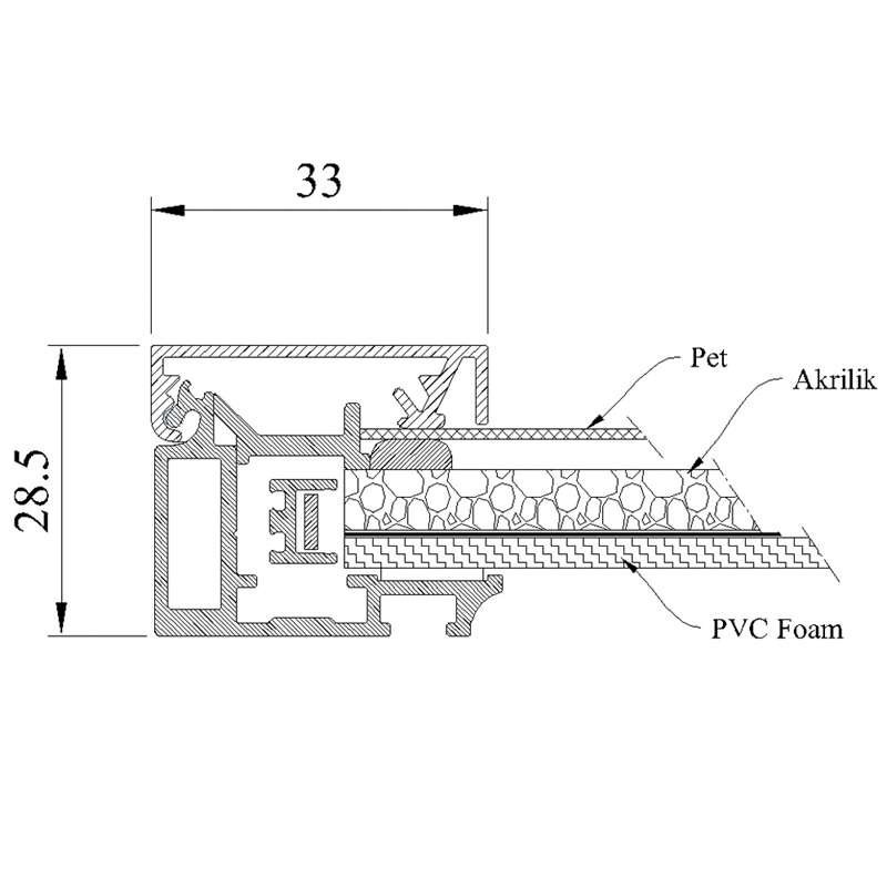 Crown LED Out Box, enkeltsidet, A4