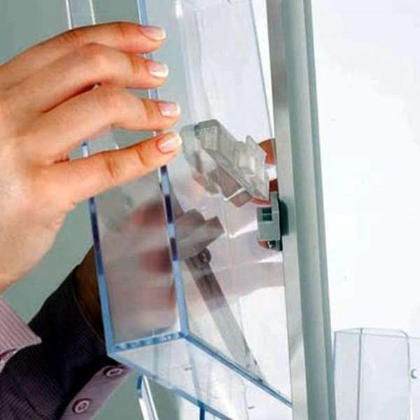 Brochurekarrusel med hjul, 20 x A4