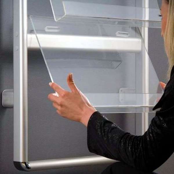 Info Line Wall Brochureholder til væg - 8xA4 - 21x29.7 cm