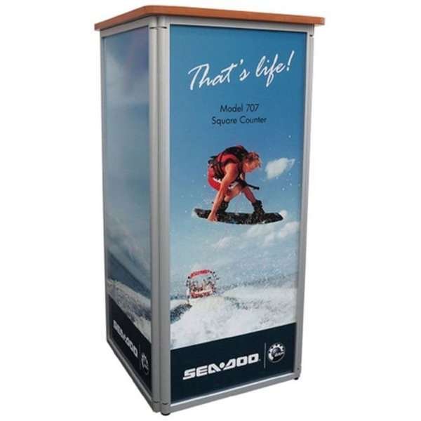 Taske Til Firkantet Messedisk Med Træplade