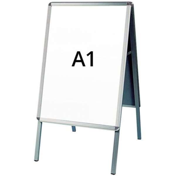 Alu-Line Rondo Gadeskilt - A1 - sølv