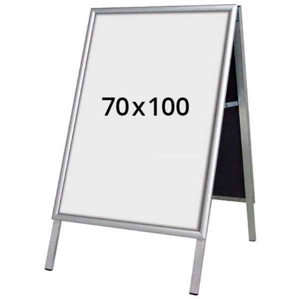 Alu-Line Budget A-skilt, til indendørs brug - 70x100 cm - sølv