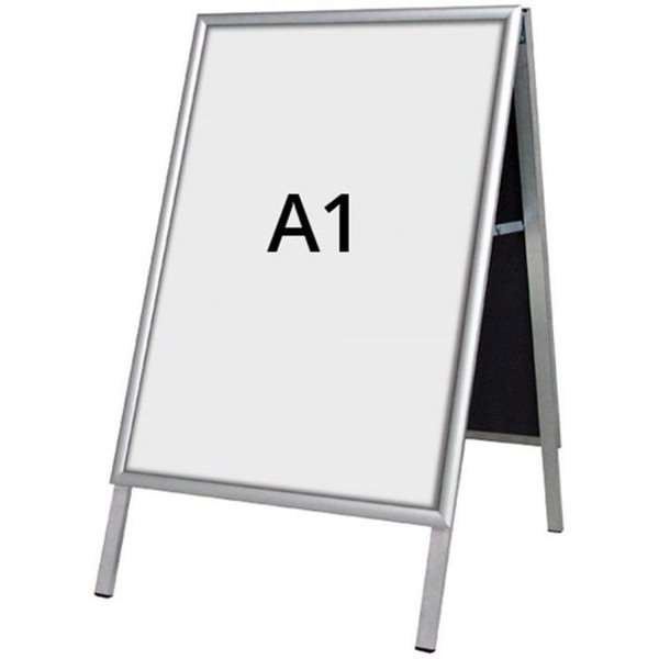 Alu-Line Budget A-skilt, til indendørs brug - A1 - sølv