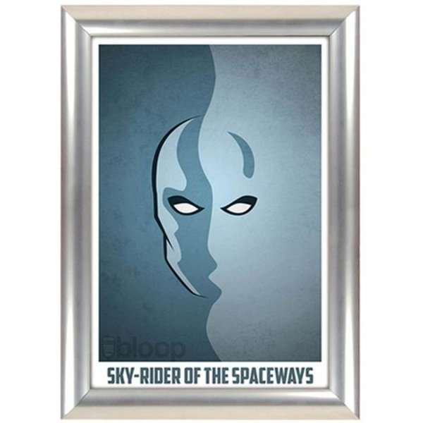 Klikramme med 25mm aluminium profil, stållook - 50x70 cm