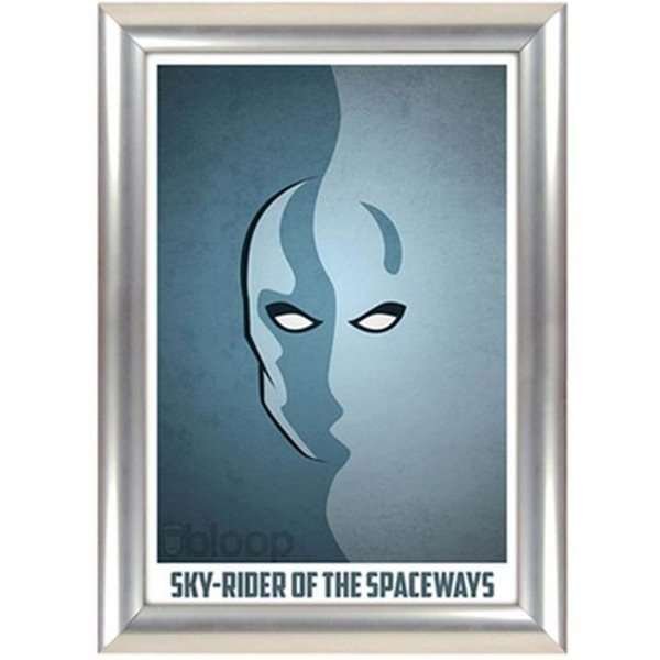 Klikramme med 25mm aluminium profil, stållook - A2