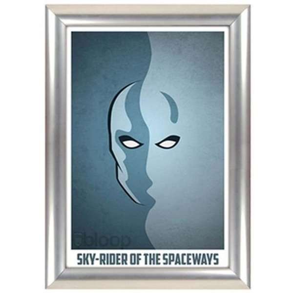 Klikramme med 25mm aluminium profil, stållook - A3