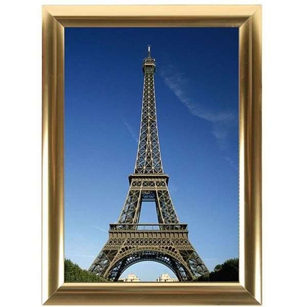 Klikramme med 25mm aluminium profil, guldpoleret - 70 x 100 cm