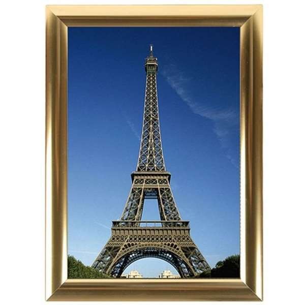 Klikramme med 25mm aluminium profil, guldpoleret - A1