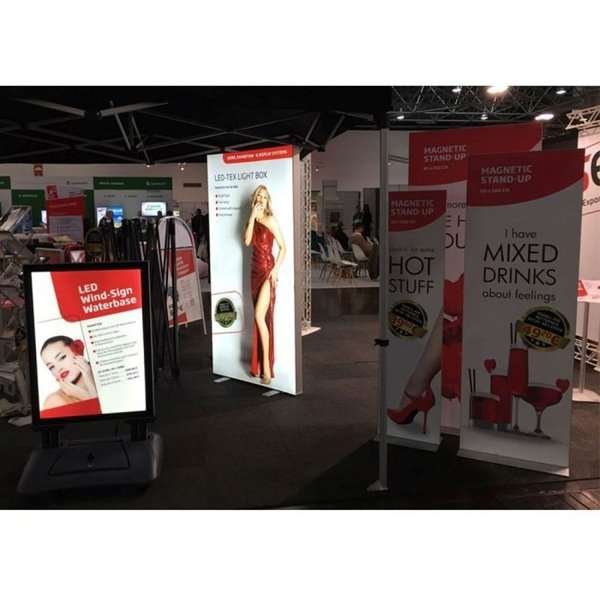 LED-Tex lysvæg, dobbeltsidet, 100 x 200 cm