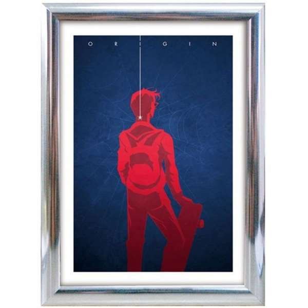 Klikramme med 25mm aluminium profil, krom - 70x100 cm