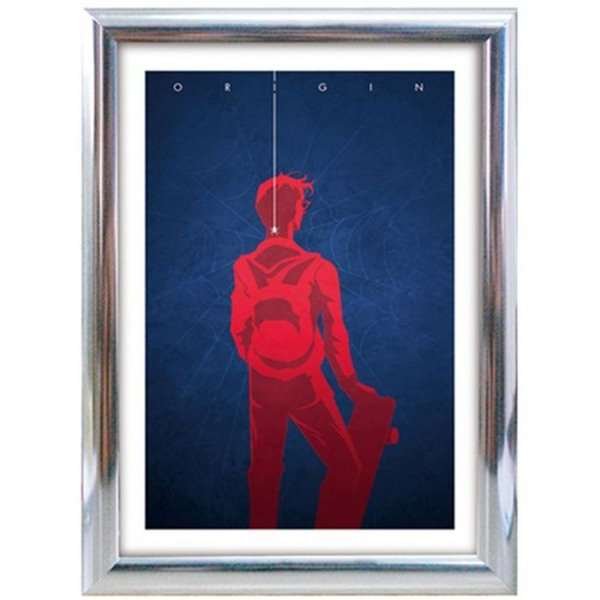 Klikramme med 25mm aluminium profil, krom - 50x70 cm