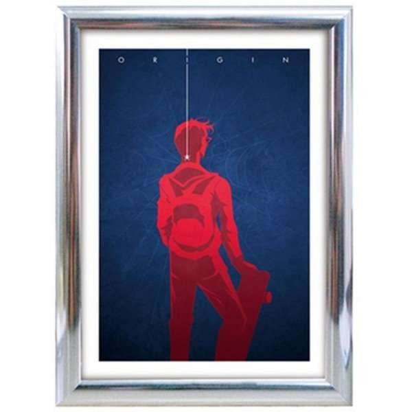 Klikramme med 25mm aluminium profil, krom - A2