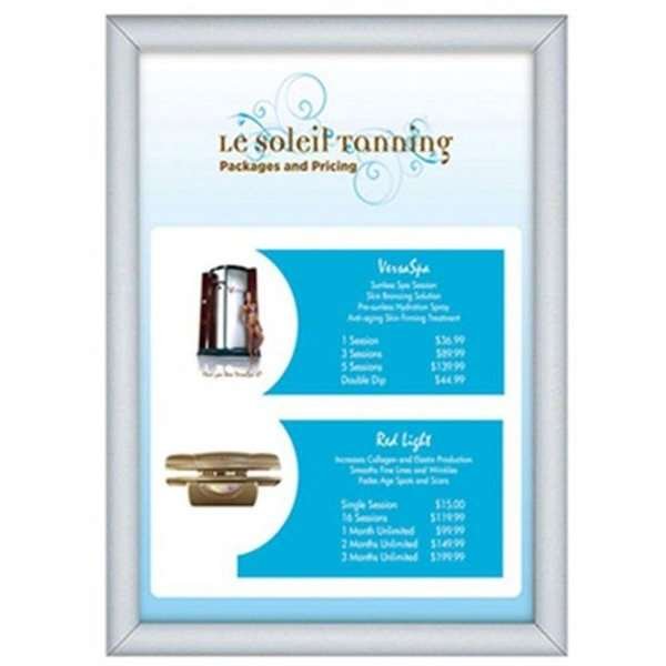 Klikramme med 30mm aluminium profil, sølv - A3