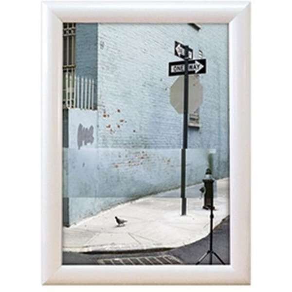 Klikramme med 25mm aluminium profil, hvid - A4