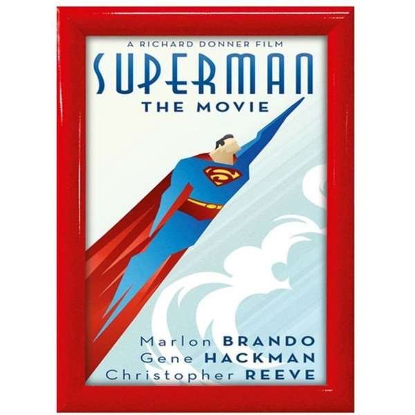 Klikramme med 25mm aluminium profil, rød - 70x100 cm