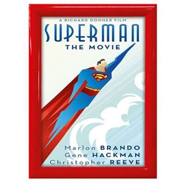 Klikramme med 25mm aluminium profil, rød - A3