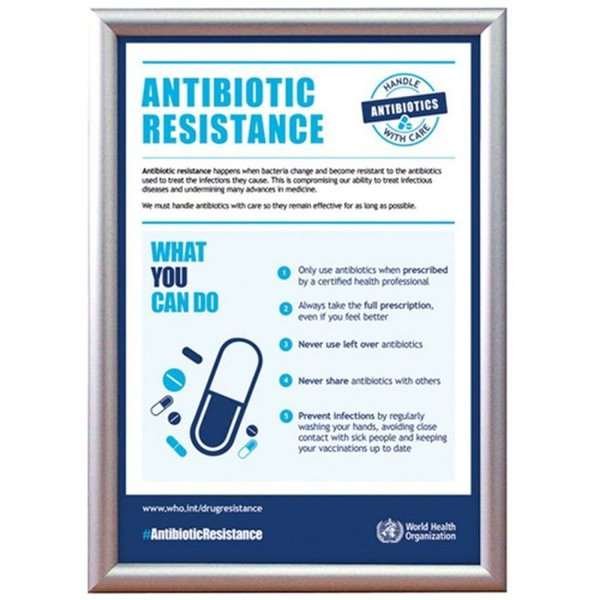 Klikramme med 15mm aluminium profil, sølv - A1