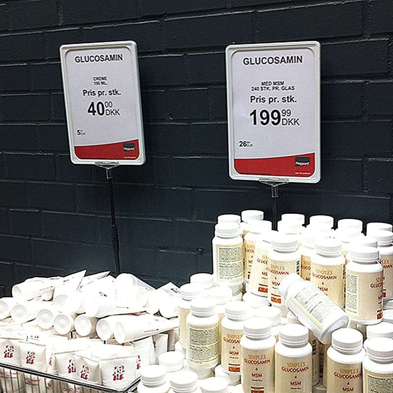 Flex Stander med hvid plastramme, A4