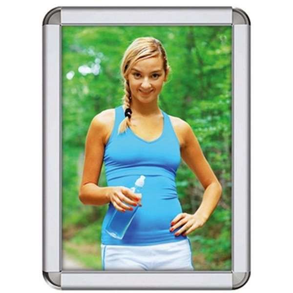 Klikramme med 32mm aluminium Rondo profil, sølv - 50x70 cm