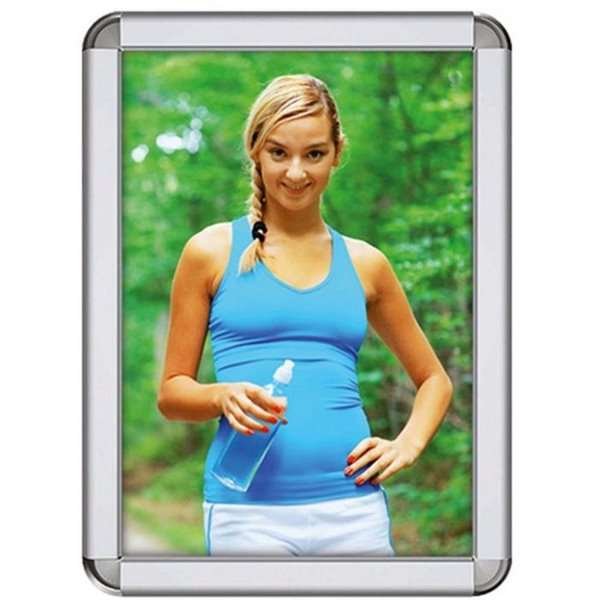 Klikramme med 32mm aluminium Rondo profil, sølv - 50x70 cm