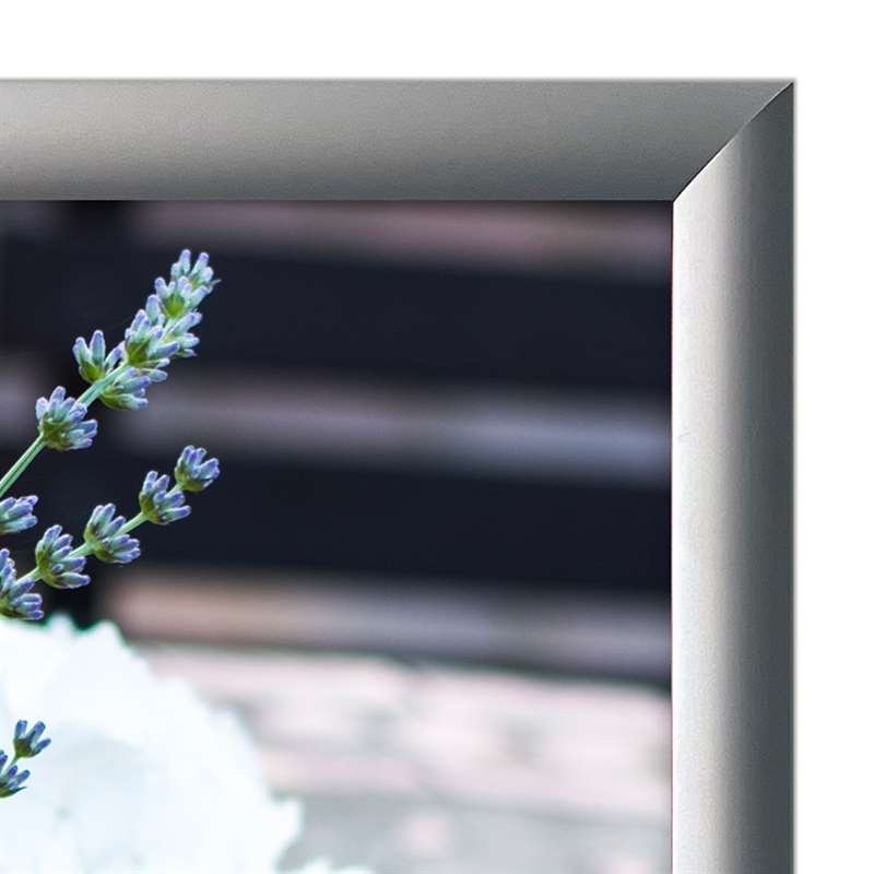 Klikramme Fast-Fix med 25mm aluminium profil, sølv - A4