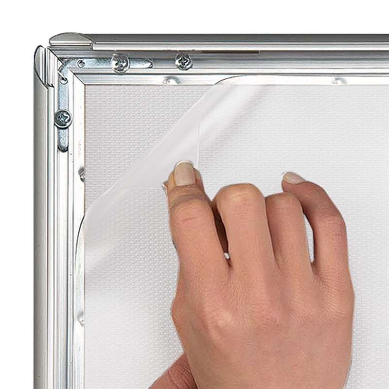 Klikramme Fast-Fix med 25mm aluminium profil, sølv - A4