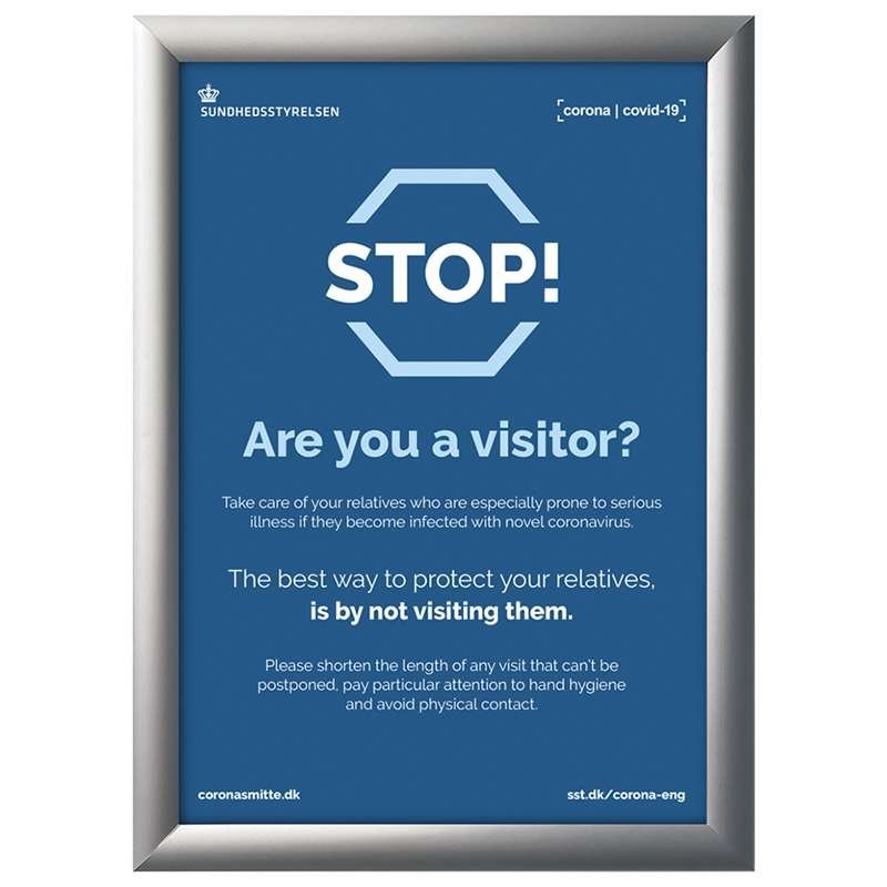 Klikramme Fast-Fix med 25mm aluminium profil, sølv - A4