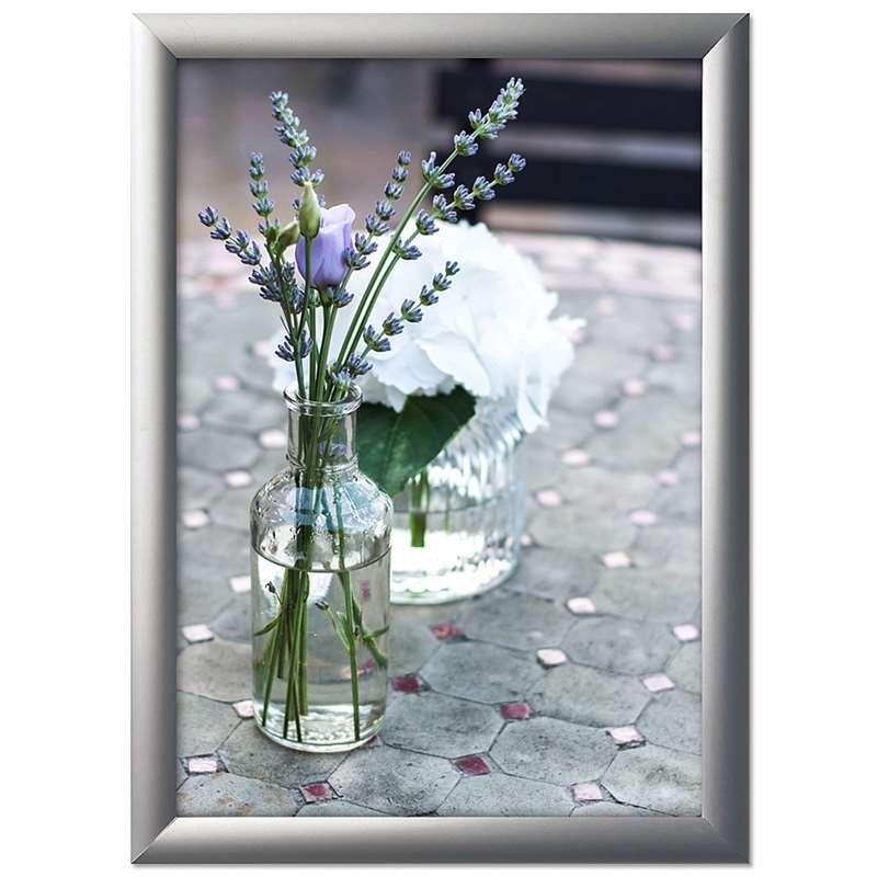 Klikramme Fast-Fix med 25mm aluminium profil, sølv - A4