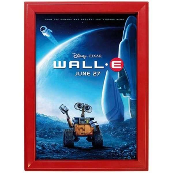 Klikramme med 32mm aluminium fladprofil, rød - A1