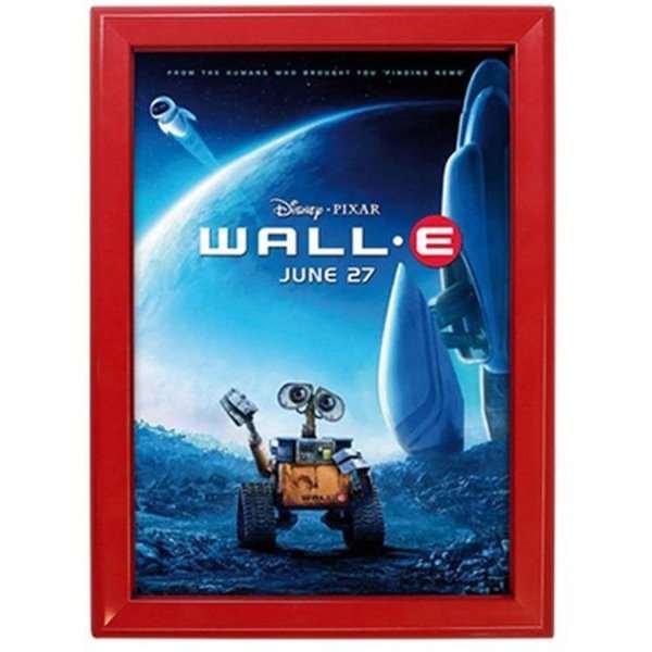 Klikramme med 32mm aluminium fladprofil, rød - 50x70 cm