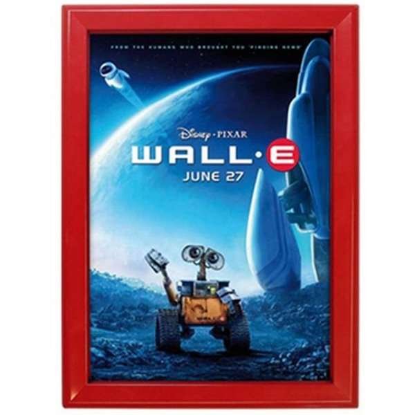 Klikramme med 32mm aluminium fladprofil, rød - A2