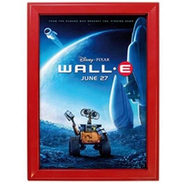 Klikramme med 32mm aluminium fladprofil, rød - A4