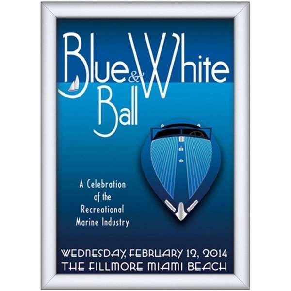 Klikramme med 25mm aluminium Security Frame profil, sølv - 70 x 100 cm