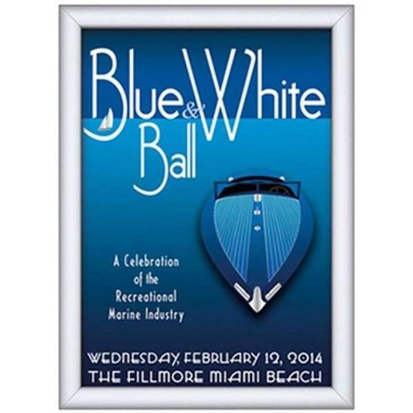 Klikramme med 25mm aluminium Security Frame profil, s&oslash;lv - A3