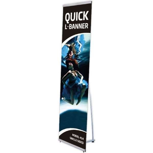 Quick L-Banner Enkeltsidet uden banner og print- 40x200cm