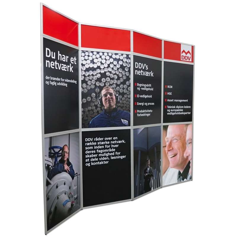 Expo Wall messevæg, 4 sektioner, 292 x 239 cm