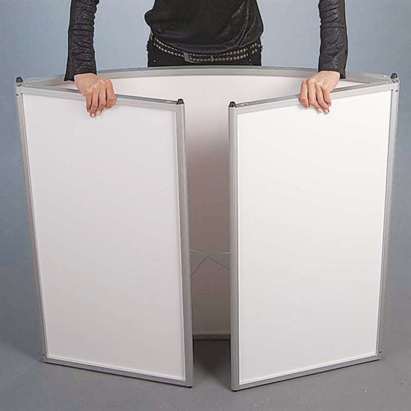 Buet messedisk med bordplade i trælook