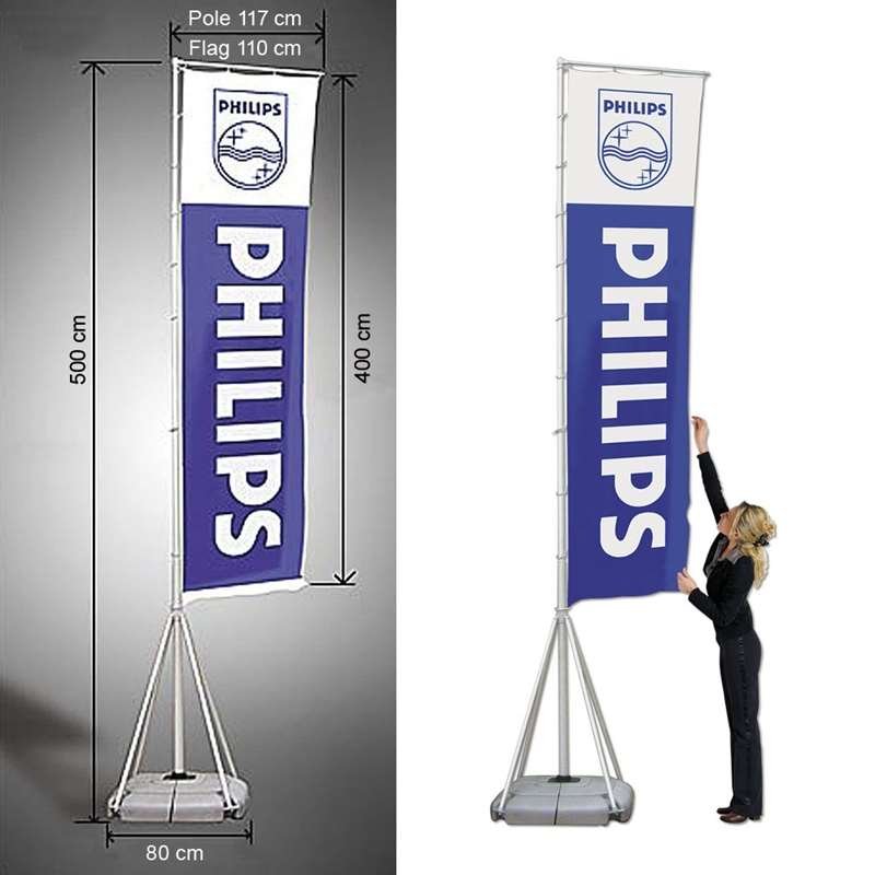 Låseklips til teleskopstang på Mega Outdoor Flag