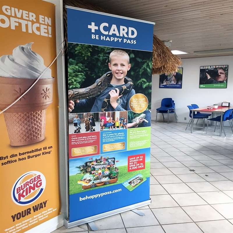 Basic Roll-up kassette, enkeltsidet, alu/sølv, 120 cm