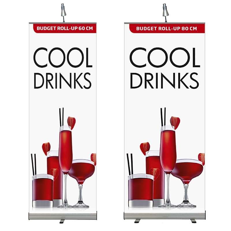 Budget Roll-up, enkeltsidet, alu/sølv, 60 cm