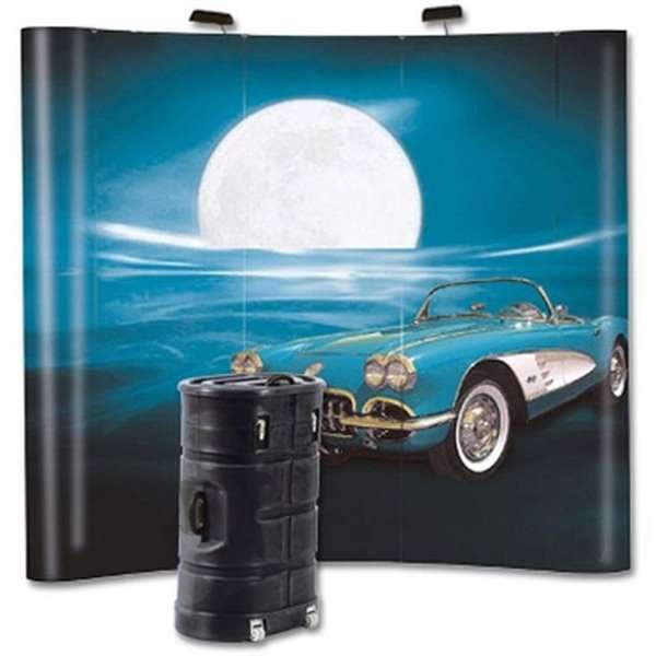 Pop-up væg, buet, 3 sektioner