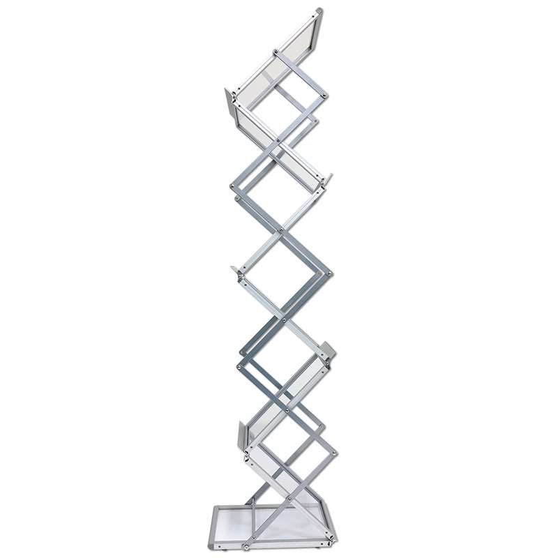 Flex Brochurestander, alu/sølv - 6 x A3