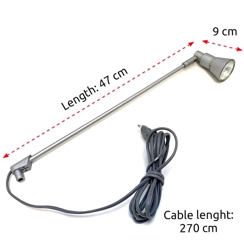 Spot, 50 W, alu/sølv, til Eco Roll-up, enkeltsidet