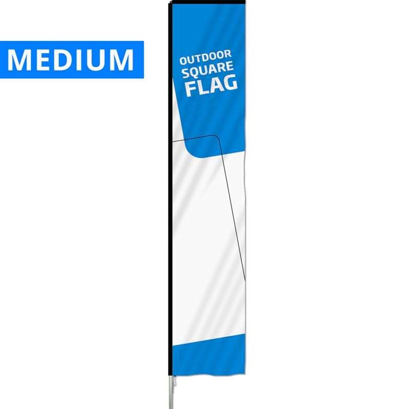 Beachflag, Outdoor Square Flag, Medium, stangsystem