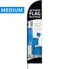 Beachflag, Outdoor Bow Flag, alustang, Medium (uden fod og flag) #1